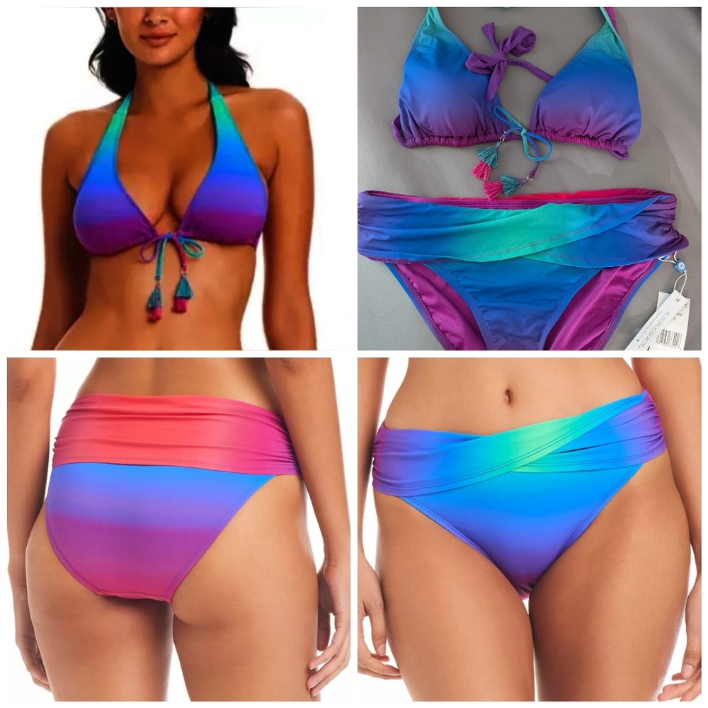 Bleu Rod Beattie - Heat Of The Moment - Gradient Bikini Set - Size 10 NWT